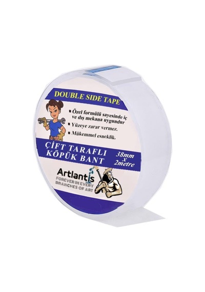 Çift Taraflı Bant Köpük Bant 38mm X 2mt 1 Adet Çerçeve Tablo Halı Yapıştırma Bandı İç Ve Dış Mekan Süper