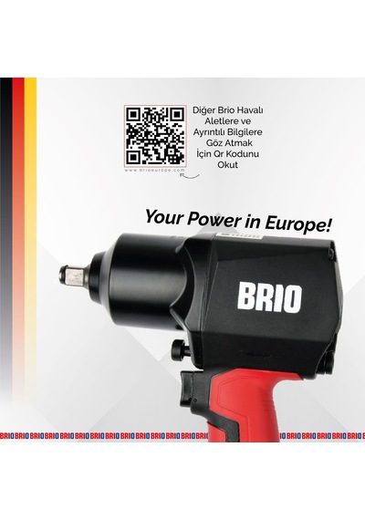 Brio Havalı Somun Sökme 1/2 1950 Nm çift Çekiç 2.16 Kg