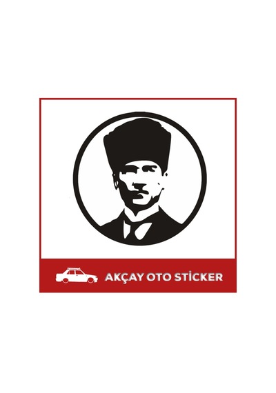 Atatürk Sticker Mustafa Kemal Atatürk Silüet Sticker Oto Sticker
