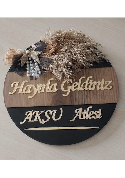Kişiye Özel Hoşgeldiniz Yazılı Aynalı Pleksi Dekoratif Dış Kapı S Çok Renkli