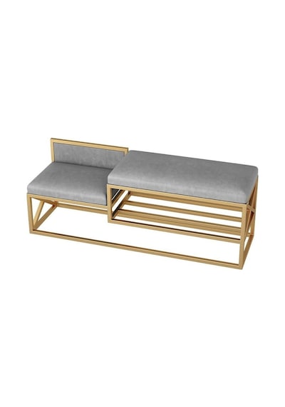 Lulu Gold Metal Gri Benç Ayakkabılık