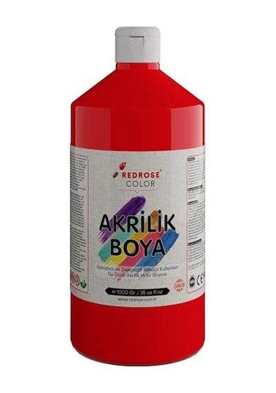 Kırmızı Akrilik Boya 1000 Gr 0,15 L