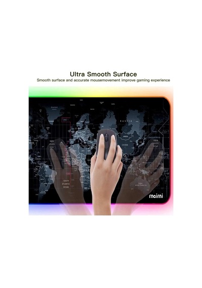 Miaxtreme 90x40 Rgb Dünya Desenli Mouse Pad Led Işıklı Su Geçirmez Dünya Desen Gaming Mousepad 90x40