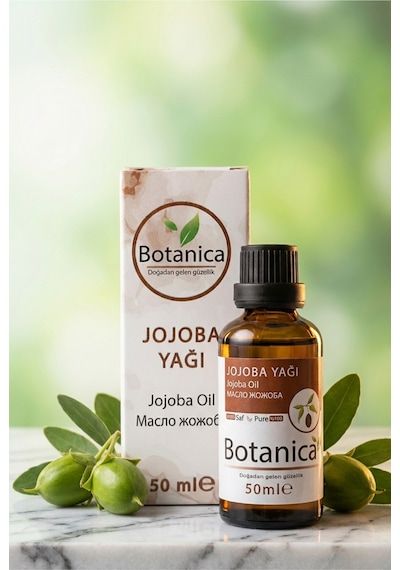 Botanica %100 Saf Jojoba Yağı Soğuk Sıkım Cilt Nemlendirici Makyaj Temizleyici Doğal Bitkisel Bakım 50 Ml 50 ML