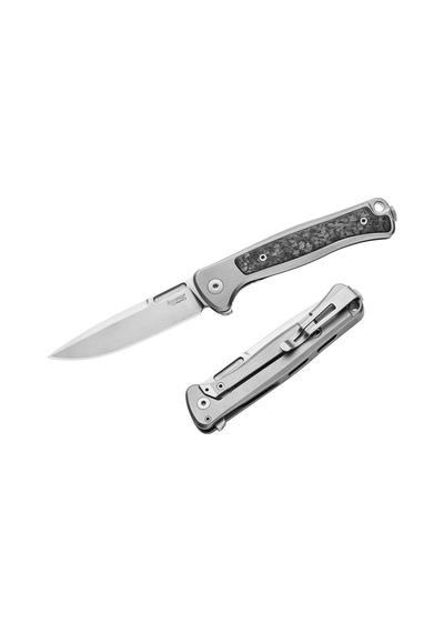 Lionsteel Emmet Em01 Gy Stonewashed Magnacut Grey Titanium Carbon Fiber Kamp Çakı Gri