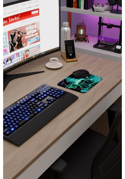 Hades 2 Kaymaz Dikişli Kauçuk Oyuncu Mousepad V5 - 22x18 Gaming Mouse Pad Fare Altlığı