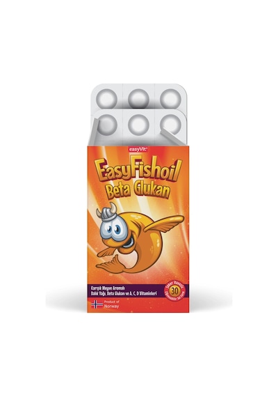 Easyvit Easyfishoil Beta Glukan Çiğnenebilir 30 Tablet Jel Form