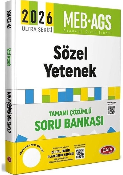 Data 2026 Meb-ags Sözel Yetenek Soru Bankası Çözümlü Data Yayınları