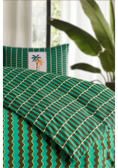 Doqu Home Jungle Muse Festıval Nevresim Takımı Çift-summer Yeşil