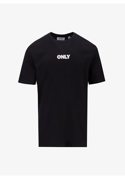 Only & Sons Onspalm Logo Reg Ss Tee Cs Siyah Erkek T-shirt 22034497 Siyah