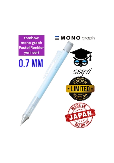 Mono Graph Pastel Renk Uçlu Kalem 0.7 Mm Yeni Ürün Tombow Mavi