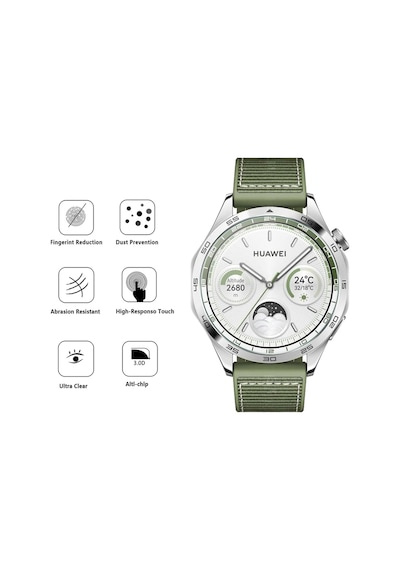 Huawei Watch Gt5 Pro 42mm Uyumlu Kolay Kurulum Aparatlı Temperli Cam Ekran Koruyucu