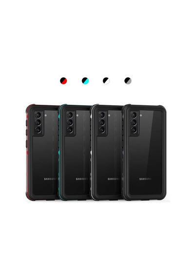 Ardemix Galaxy Uyumlu S21 Plus Kılıf 1-1 Su Geçirmez Kılıf - Siyah Siyah