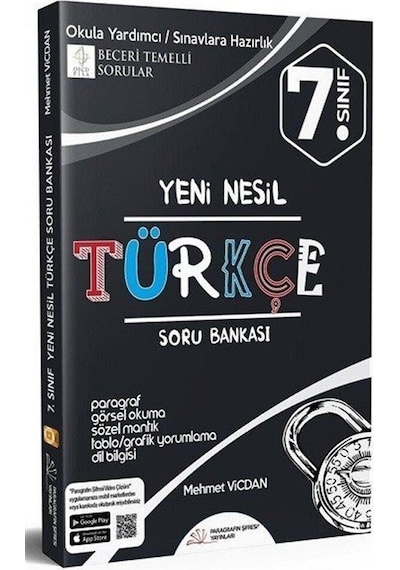 7.Sınıf Yeni Nesil Türkçe Soru Bankası  -  Mehmet Vicdan  -  Paragrafın Şifresi
