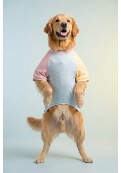 Bubbles Pastel Orta Ve Büyük Irk Köpek Tişörtü Lacivert Kırmızı Yazlık Köpek Kıyafeti