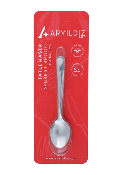 3 Adet Ar Yıldız Deniz Vakumlu Tatlı Kaşık 6'lı Çok Renkli