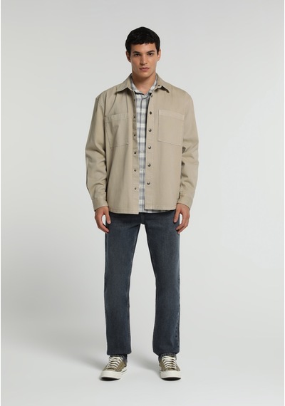 Colin's Colins Relaxed Fit Erkek Bej Shacket Cl1082298 Q1.v1 Lbg Light Beige