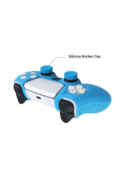 Ps5 Dualsense Mavi Silikon Kılıf + Analog Koruyucu