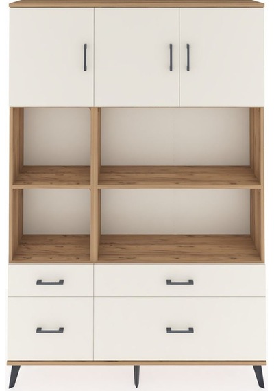 Arges Dolap 8 Raflı 4 Çekmeceli 3 Kapaklı 132x30x195 Çam-ayta... Çam Arges Dolap 8 Raflı 4 Çekmeceli 3 Kapaklı 132x30x195 Çam-ayta... Çam