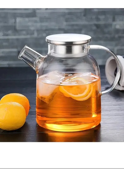 Jenerik Çelik Kapaklı Borosilikat Cam Demlik 1500ml Royaleks-cm-2003 Çok Renkli