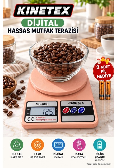 Sf-400 Dijital Hassas Mutfak Terazisi 10 Kg Kapasiteli 1 Gr Hassasiyetli Pilli Tartı Diğer