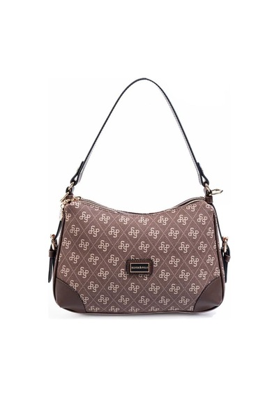 Silver Polo Sp1269 Kadın Omuz Çantası Monogram Kahve-kahve