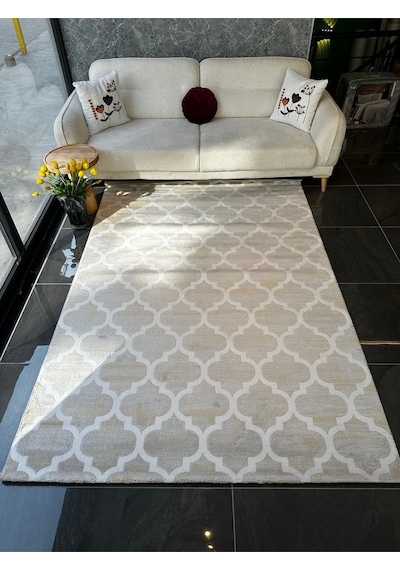 Bodrum Halı Salon, Oturma, Yatak Odası Halısı Desen Kodu Br036-062 Vizon-sarı-krem