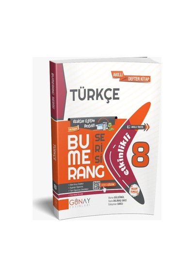 Günay Güncel 8. Sınıf Bumerang Türkçe Etkinlikli Kitap 2024