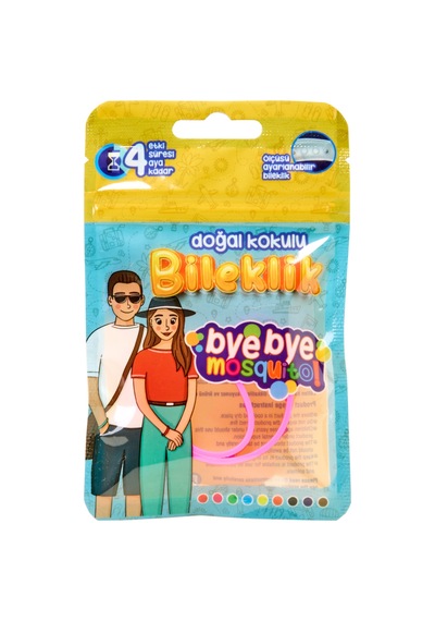 Bye Bye Mosquito Sivrisinek Kovucu Bileklik Yetişkin Doğal Kokulu Ayarlanabilir 1 Adet