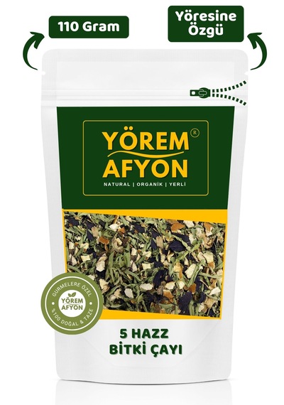 Yörem Afyon Yöresine Özgü Doğa Esintisi 5 Hazz Bitki Çayı 110gr.