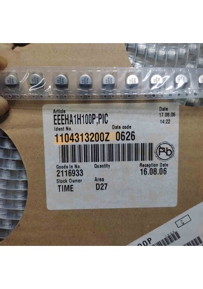 Eeeha1h100p 10mf 50v 6.3x5.4 Smd Kondansatör 50 Adet