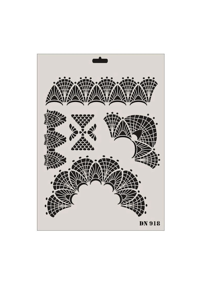 Mey İthalat Rich Dantel Seri Dn-918 Stencil 35x25 Cm