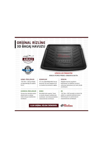 Rizline Volkswagen Jetta ''Cepsiz'' 2011 Sonrası 3D Bagaj Havuzu