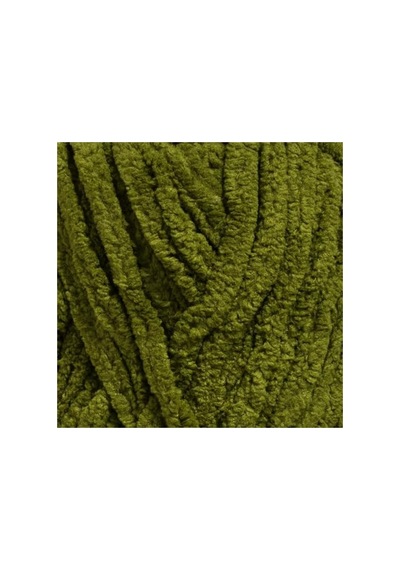 Lüks Kadife El Örgü İpi 100 G 60 M, %100 Mikro Polyester - Zeytin Yeşili