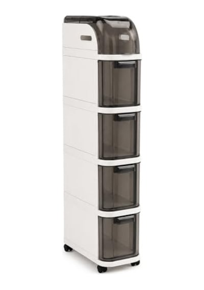 Ayrex Pro Slim Tekerlekli Organizer Dolap, 4 Çekmeceli Dar Alan Depolama Ünitesi, Banyo, Mutfak Ve Çamaşır Odası Diğer Ayrex Pro Slim Tekerlekli Organizer Dolap, 4 Çekmeceli Dar Alan Depolama Ünitesi, Banyo, Mutfak Ve Çamaşır Odası Diğer