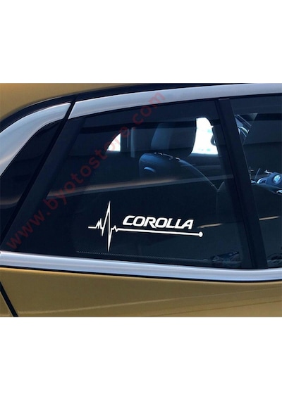 Toyota Corolla Için Kalp Atışı Ritim Oto Sticker (2 Adet)
