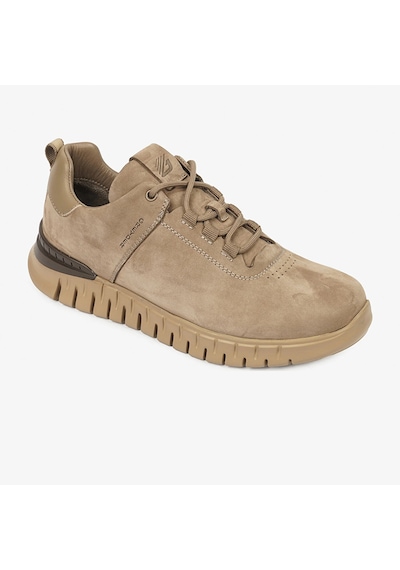 Greyder 17632 Erkek Vizon Hakiki Deri Sneaker Ayakkabı Vizon