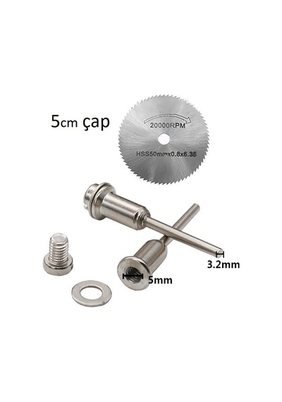 Mini Daire Testere Mandrel Bağlantı Mili Ahşap Plastik Kesme Disk