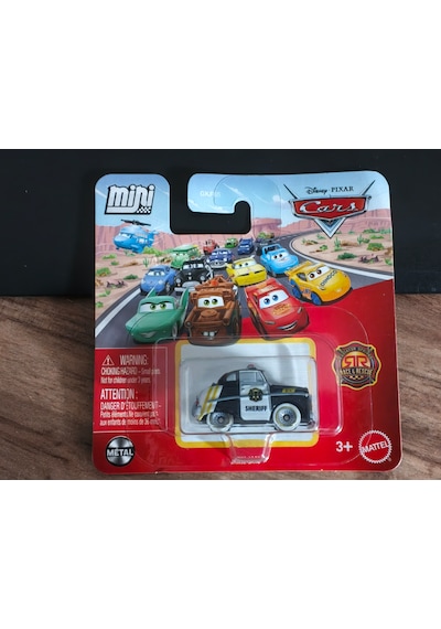 Disney Pixar Cars Mini Arabalar Sheriff Dikkat Uzunluk 4cm Siyah
