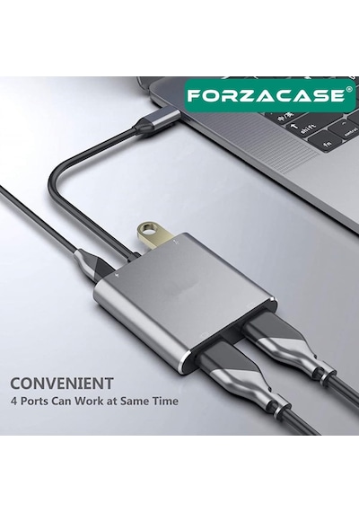 Type-c To Çift Hdmı 4k Ultra Hd Çevirici Adaptör Çift Ekran Dönüştürücü - Fc485