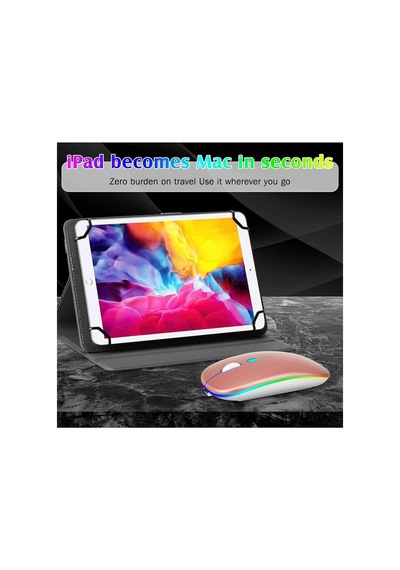 Led Işıklı Şarjlı Mouse 2.4ghz Usb Wireless Ve Bluetooth Lu Sessiz İos Uyumlu  Android Telefon Tablet Pc Tv Diğer