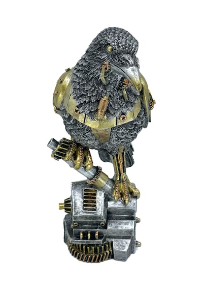 Steampunk Karga Biblo Heykel