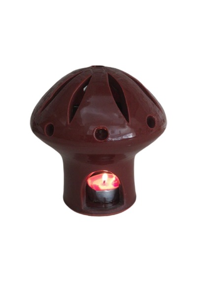 Dekoratif Seramik Mantar Tealight Mumluk
