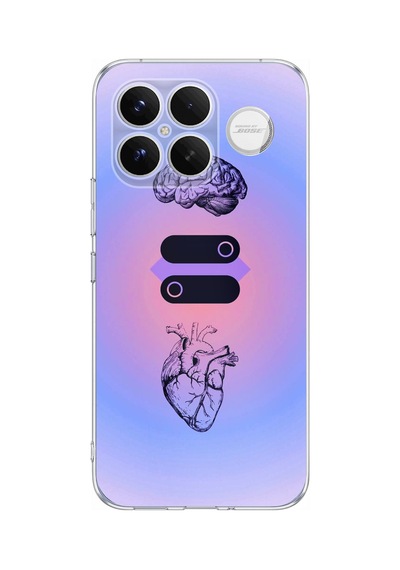 Poco F8 Ultra Uyumlu Mantık Ve Duygu Temalı Baskılı Silikon Kılıf