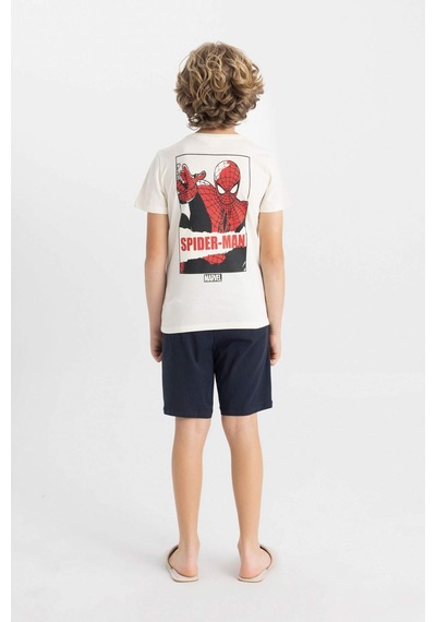 Defacto Erkek Çocuk Marvel Spiderman Kısa Kollu Şortlu Pijama Takımı C2849a824smer103 Ekru Defacto Erkek Çocuk Marvel Spiderman Kısa Kollu Şortlu Pijama Takımı C2849a824smer103 Ekru