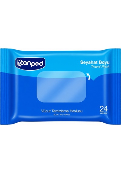 Canped Yetişkin Vücut Temizleme Islak Mendil Havlu 24 Yaprak 93194206