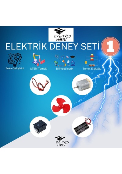 Kutulu, Elektrik Deney Seti - 1 Eğitici Hobi Bilim Seti
