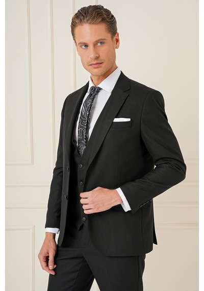 Efor Slim Fit Siyah Klasik Takım Elbise Tk 896 Siyah