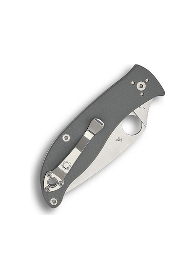 Spyderco Polestar Gray G-10 Bd1n Plainedge Kamp Çakı Gri
