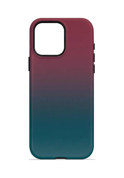 Velvoria Valestra Teal Plum Gradient Apple iPhone Uyumlu 15 Pro Darbe Korumalı Kılıf Valestra Select - Teal Plum Gradient
